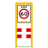 Zoneportaal RB 90 - geel RAL 1023 - Type II - enkelzijdig