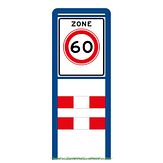 Zoneportaal RB 90 - blauw RAL 5010 - Type II - dubbelzijdig