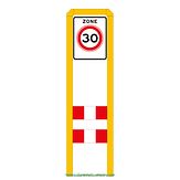 Zoneportaal IND 80 - geel RAL 1023 - Type I - enkelzijdig