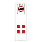 Zoneportaal IND 80 - wit RAL 9010 - Type I - dubbelzijdig