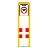 Zoneportaal IND 90 - geel RAL 1023 - Type I - dubbelzijdig