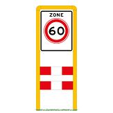 Zoneportaal IND 90 - geel RAL 1023 - Type II - enkelzijdig