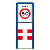 Zoneportaal IND 90 - blauw RAL 5010 - Type II - enkelzijdig