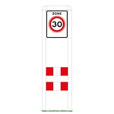 Zoneportaal IND 90 - wit RAL 9010 - Type I - dubbelzijdig