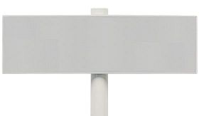 Ovaal parkeerbord op staander - wit RAL 9010 - blanco