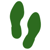 Vloermakeringspicto PT-6128 - groen - voetstappen - 5 paar