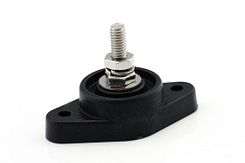 Contactstrip/distributieblok - 1-polig - zwart - 1x M8