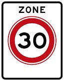 Verkeersbord RVV A0130zb - 30 km zone