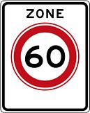 Verkeersbord RVV A0160zb - 60 km zone