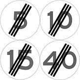 Verkeersbord Re-Sign 20 jaar - RVV model A02 .. km - 600 mm Ø