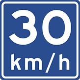 Verkeersbord RVV A04 - Adviessnelheid