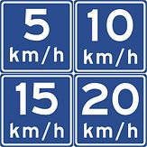 Aluminium DOR verkeersbord RVV A04 adviessnelheid - levensduur 10 jaar - afmeting 400x400mm