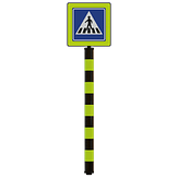 Attentiekoker incl. bord L02f - fluor Klasse 3 - 2200x160 mm Ø 