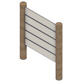 Autoportaal - 2000/1200 mm - kastanje - compleet