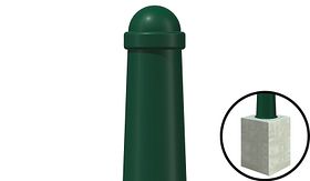 X-Last® GOLA - RAL 6005 - 800x150/110 mm Ø + fundatie