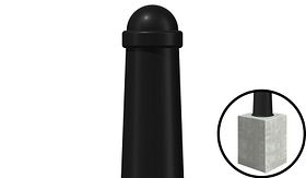 X-Last® GOLA - RAL 9005 - 800x150/110 mm Ø + fundatie