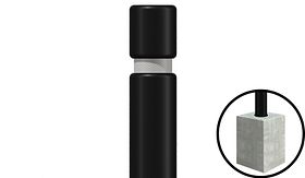 X-Last® GORGE - RAL 9005 + refl. - 800x100 mm Ø - met fundatie