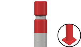 X-Last® GORGE - RAL 3020 + 3 refl. - 800x100 mm Ø - voetplaat