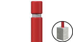 X-Last® GORGE - RAL 3020 + refl. - 800x100 mm Ø - met fundatie