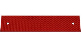Aluminium reflector - 180x40 mm - rood - Klasse 3