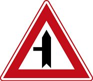 Verkeersbord RVV B04 - Voorrangskruising links