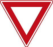 Aluminium DOR verkeersbord RVV B06 voorrangkruising verleen voorrang - levensduur 10 jaar - afmeting 1100mm driehoek