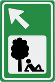 Routebord (BW) met pictogram en kleur naar keuze