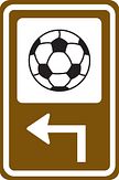 Aluminium DOR verkeersbord RVV BW101lhSs20 routebord stadion links om de hoek - levensduur 20 jaar - afmeting 400x600mm