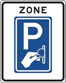 Aluminium DOR verkeersbord RVV BW111zb begin zone betaald parkeren - levensduur 20 jaar - afmeting 530x670mm