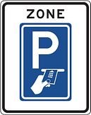 Aluminium DOR verkeersbord RVV BW112zb begin zone betaald parkeren - levensduur 20 jaar - afmeting 530x670mm