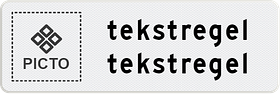 Verkeersbord met eigen tekst en pictogram