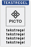 Verkeersbord met eigen tekst en pictogram