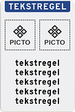 Verkeersbord met eigen tekst en pictogram
