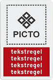 Verkeersbord met eigen tekst en pictogram