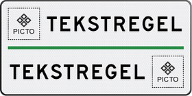Verkeersbord met eigen tekst en pictogram
