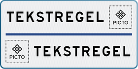 Verkeersbord met eigen tekst en pictogram