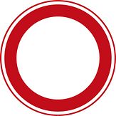 Verkeersbord RVV C01 - Verboden in te rijden