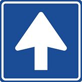 Aluminium DOR verkeersbord RVV C03 eenrichtingsweg - levensduur 10 jaar - afmeting 400x400mm