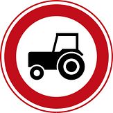 Aluminium DOR verkeersbord RVV C08 gesloten voor voertuigen die niet sneller kunnen of mogen rijden dan 25 km per uur - levensduur 10 jaar - afmeting 600mm rond