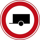 Verkeersbord RVV C10 - Verboden voor aanhangwagens