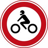 Verkeersbord RVV C11 - Verboden voor motoren