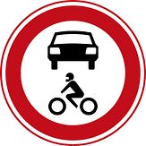 Verkeersbord RVV C12 - Verboden voor motorvoertuigen