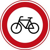 Verkeersbord RVV C14 - Verboden voor fietsers