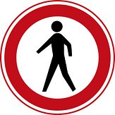 Verkeersbord RVV C16 - Verboden voor wandelaars