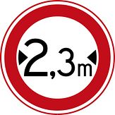 Aluminium DOR verkeersbord RVV C18 gesloten voor te brede voertuigen - levensduur 10 jaar - afmeting 600mm rond