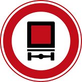 Aluminium DOR verkeersbord RVV C22 gesloten voor gevaarlijke stoffen - levensduur 10 jaar - afmeting 600mm rond