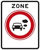 Verkeersbord RVV C22ezb - Zone gesloten vanwege emissie-eisen