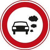 Verkeersbord RVV C22e - Gesloten vanwege emissie-eisen