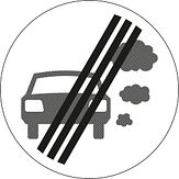 Verkeersbord RVV C22f - Einde gesloten vanwege emissie-eisen