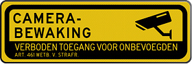 Camerabord met aanpasbare tekst en pictogram